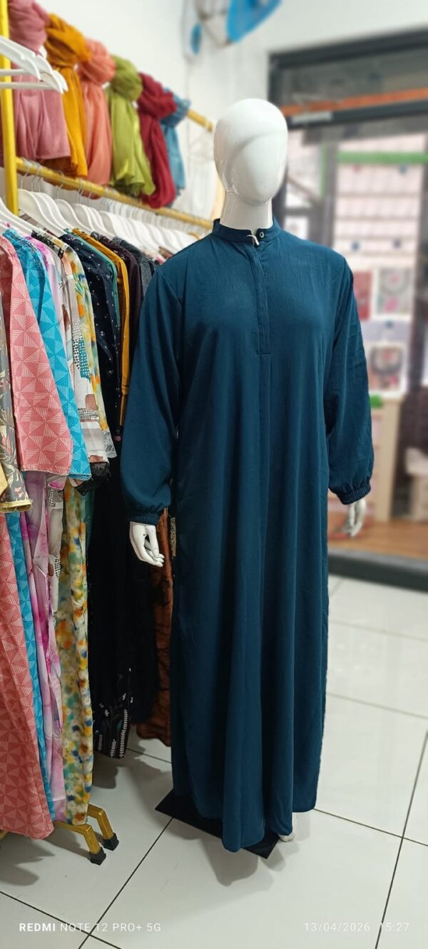 Women’s Plain Abaya  Gown  with Front Button Design
