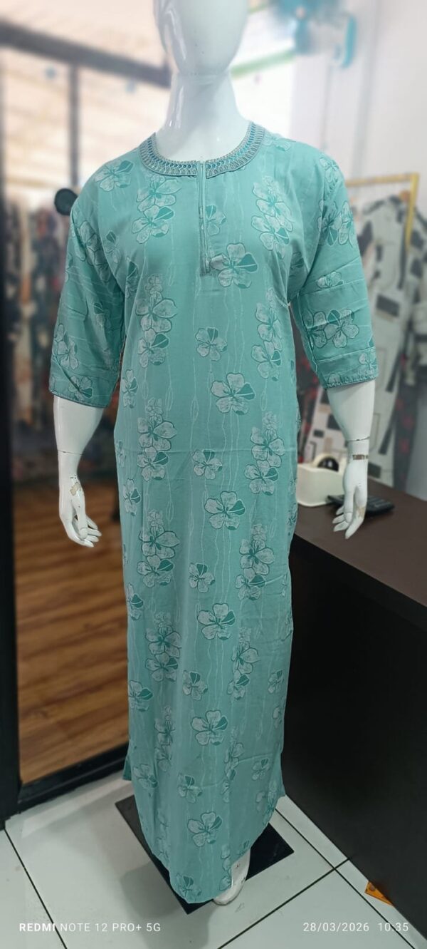 Elegant Pastel Floral Alfine Nighty