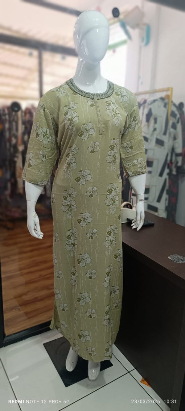 Elegant Floral Alfine Nighty