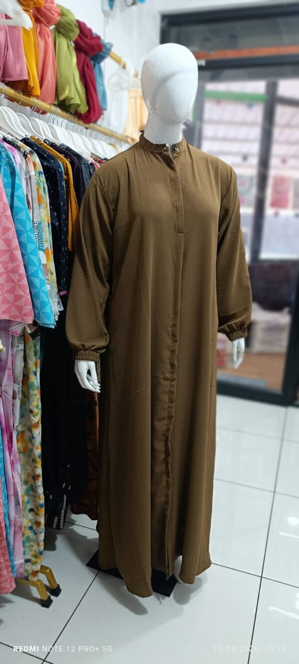 Elegant Brown  Abaya Gown – Modest Flowy Premium Wear