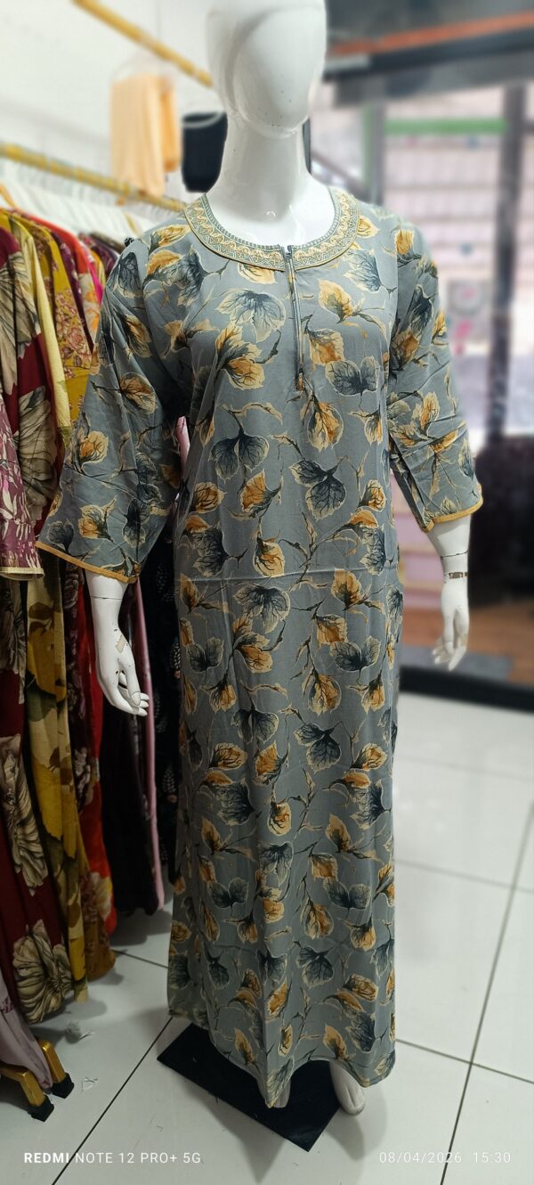 Premium Comfort Pastel Grey Nightdress