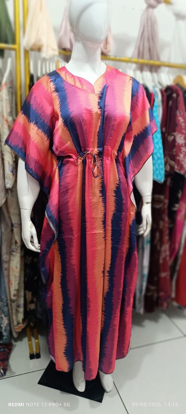 Multicolor Ikat Print Kafthan nighty -126